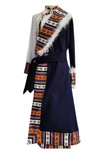Design Tibetan costumes Tibetan gowns for female aristocrats Custom-made Tibetan minority style photo Tibetan dance performance costumes SKDO017 45 degree